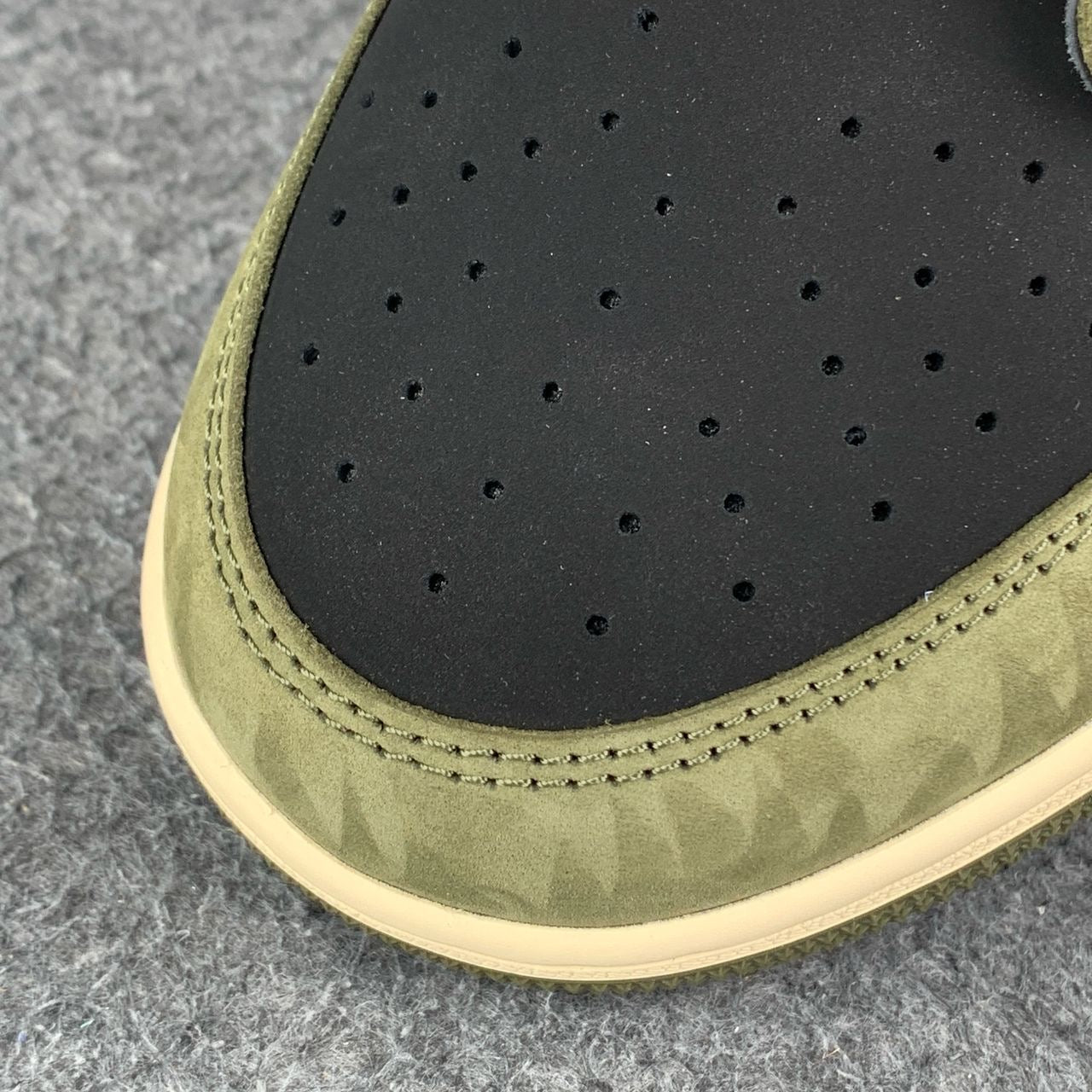Custom Travis Scott x Air Jordan 1 Low OG SP 'Black Olive'