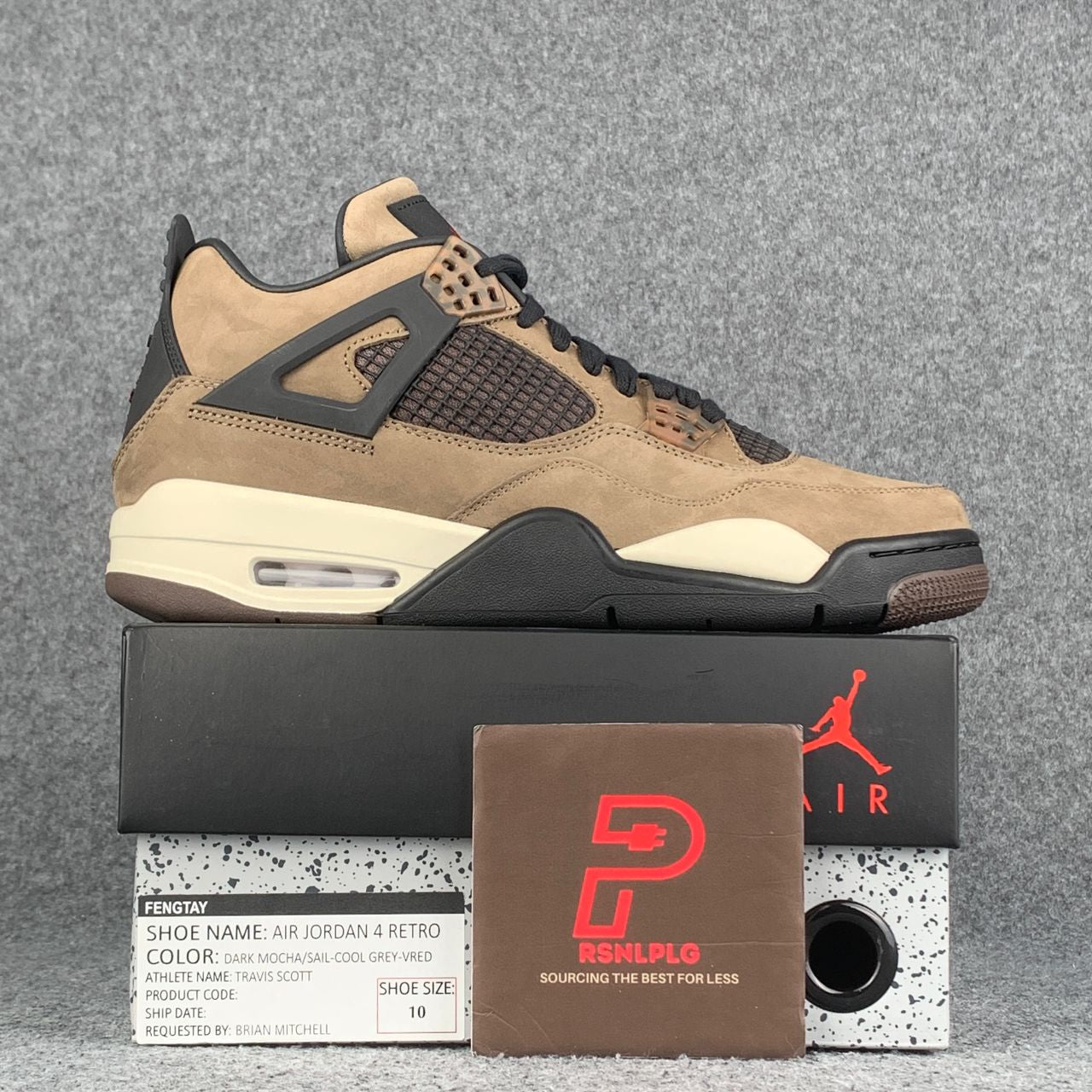 Travis Scott x Air Jordan 4 Retro 'Dark Mocha' Sample – Prsnlplg