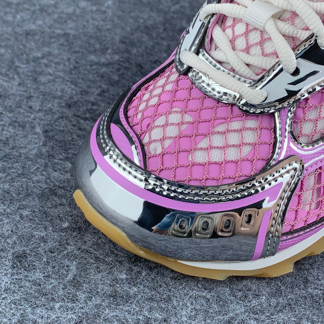 Bottega Veneta Wmns Orbit Sneaker 'Gloss Silver' (B-Grade)