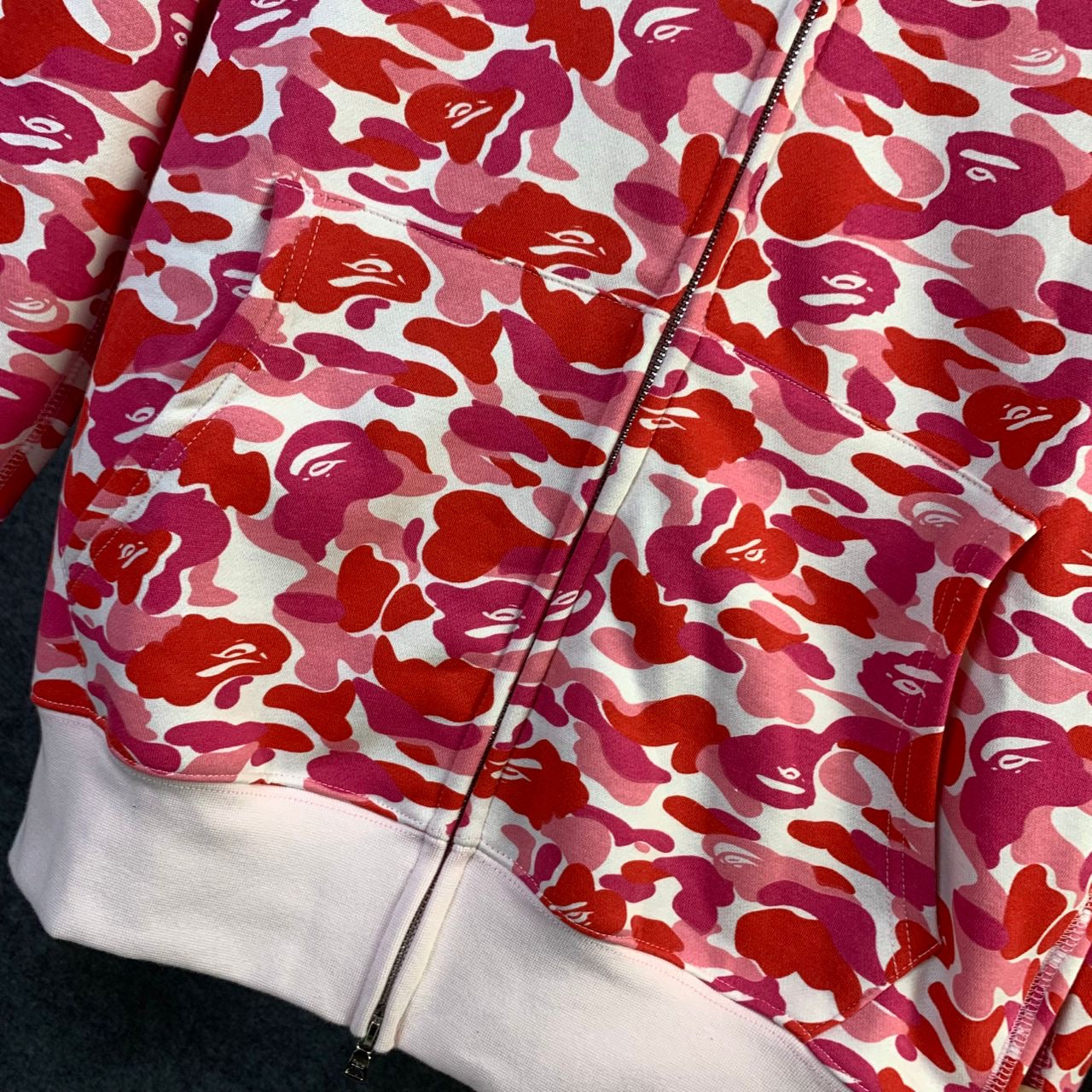 BAPE ABC Camo Shark Full Zip Hoodie 'Pink'
