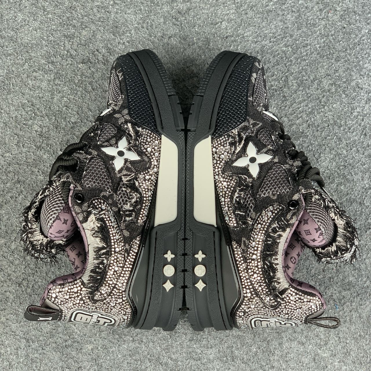 LV Skate Sneaker 'Black Swarovski Monogram'
