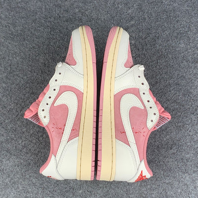 (Early Look) Travis Scott x Air Jordan 1 Low OG SP 'Sail Shy Pink'