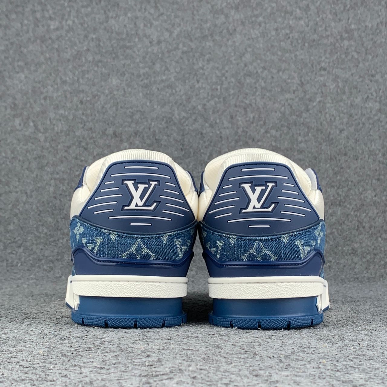 Baskets LVT Monogram Denim « Blanc Bleu »