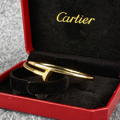 Juste un Clou Bracelet in Yellow Gold with Diamonds