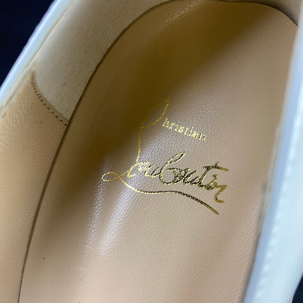 CL So Kate Pump  ‘White’ Patent Leather'