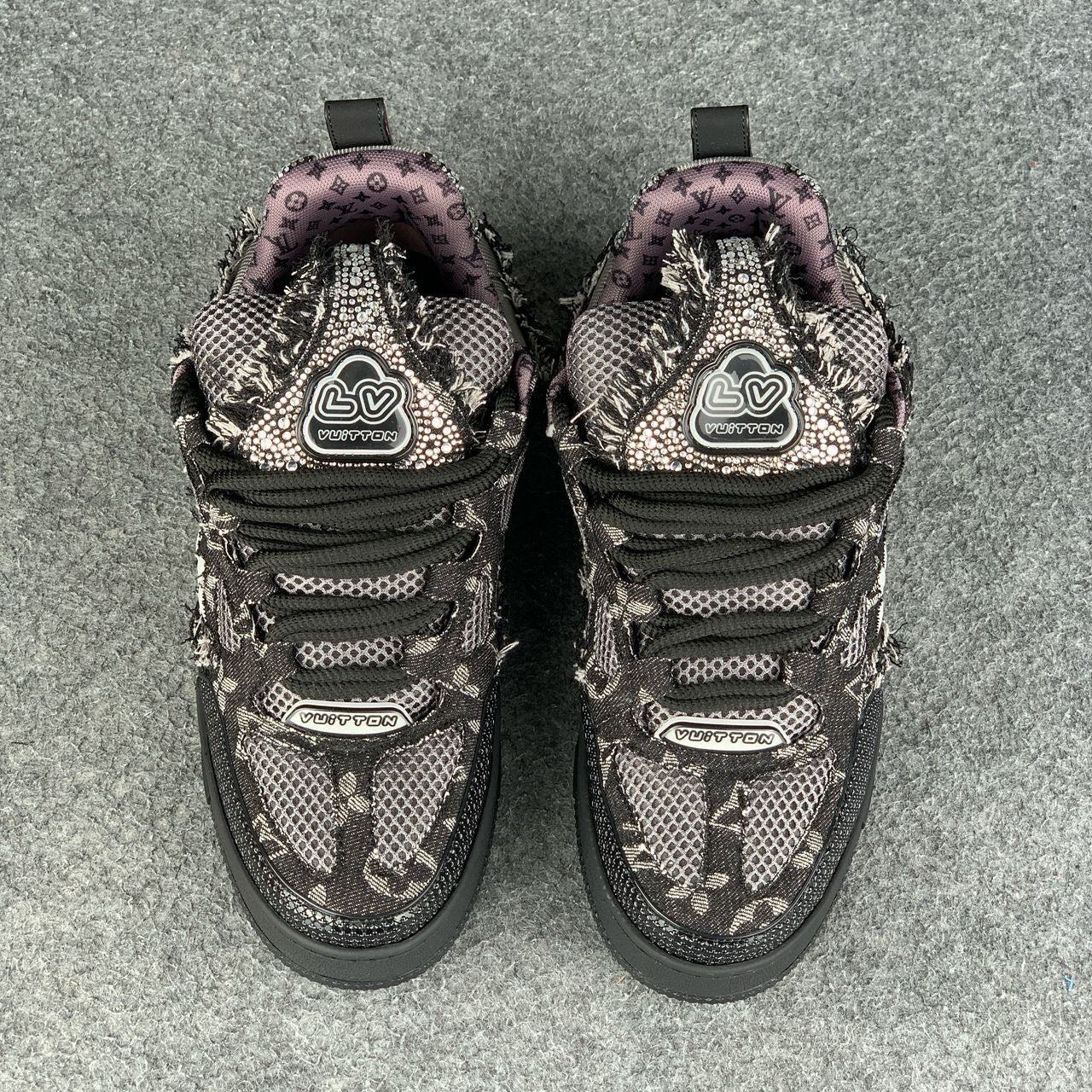 LV Skate Sneaker 'Black Swarovski Monogram'