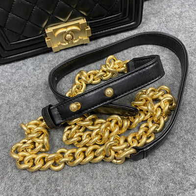 CC Boy Flap
Diamond Quilted Small Bag Black
