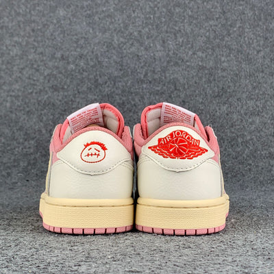(Early Look) Travis Scott x Air Jordan 1 Low OG SP 'Sail Shy Pink'