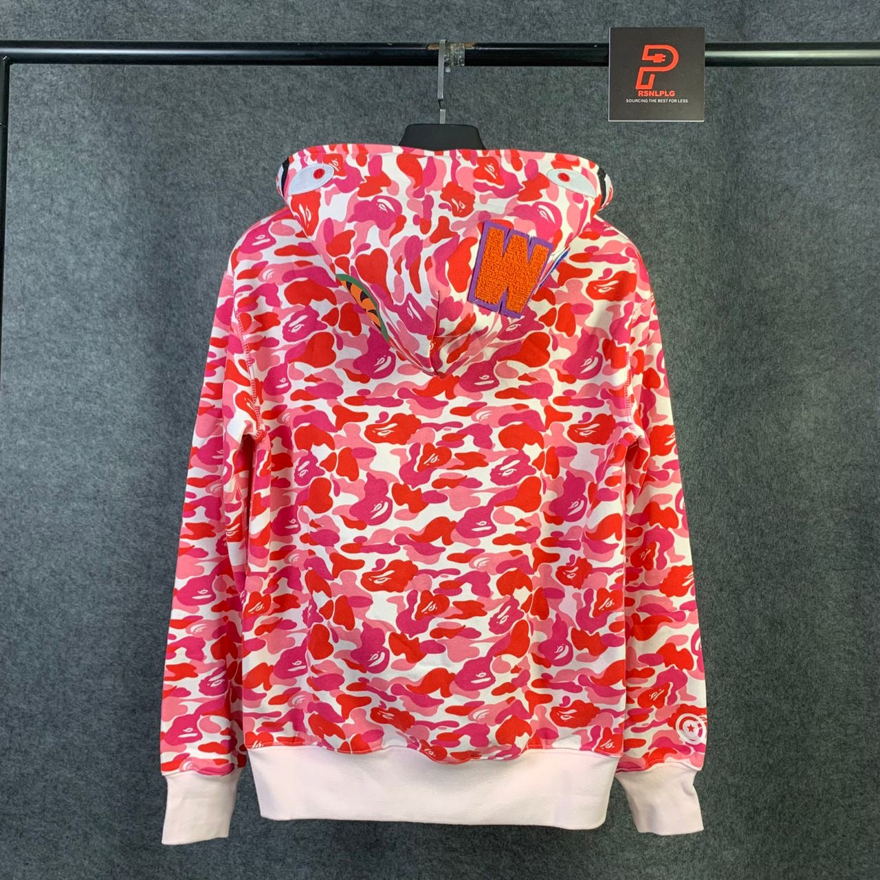 BAPE ABC Camo Shark Full Zip Hoodie 'Pink'