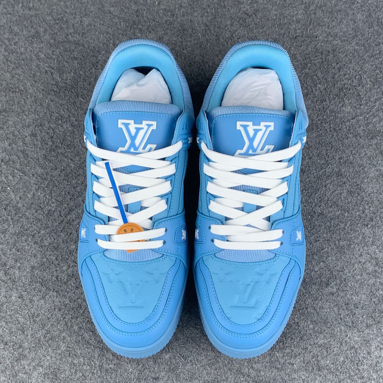 LV Trainer 'Embossed Monogram - Blue'