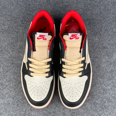 (CUSTOM) Air JORDAN 1 LOW 'BLACK RED'