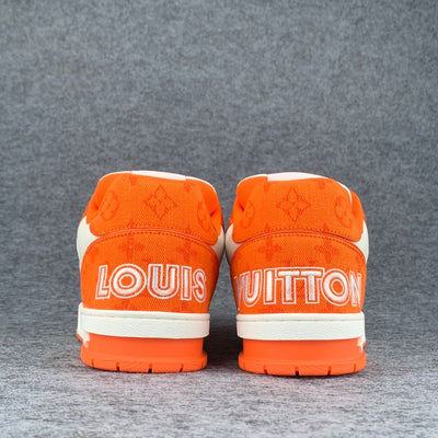 LV Trainer Low ‘Velcro Strap - Orange Monogram Denim’: