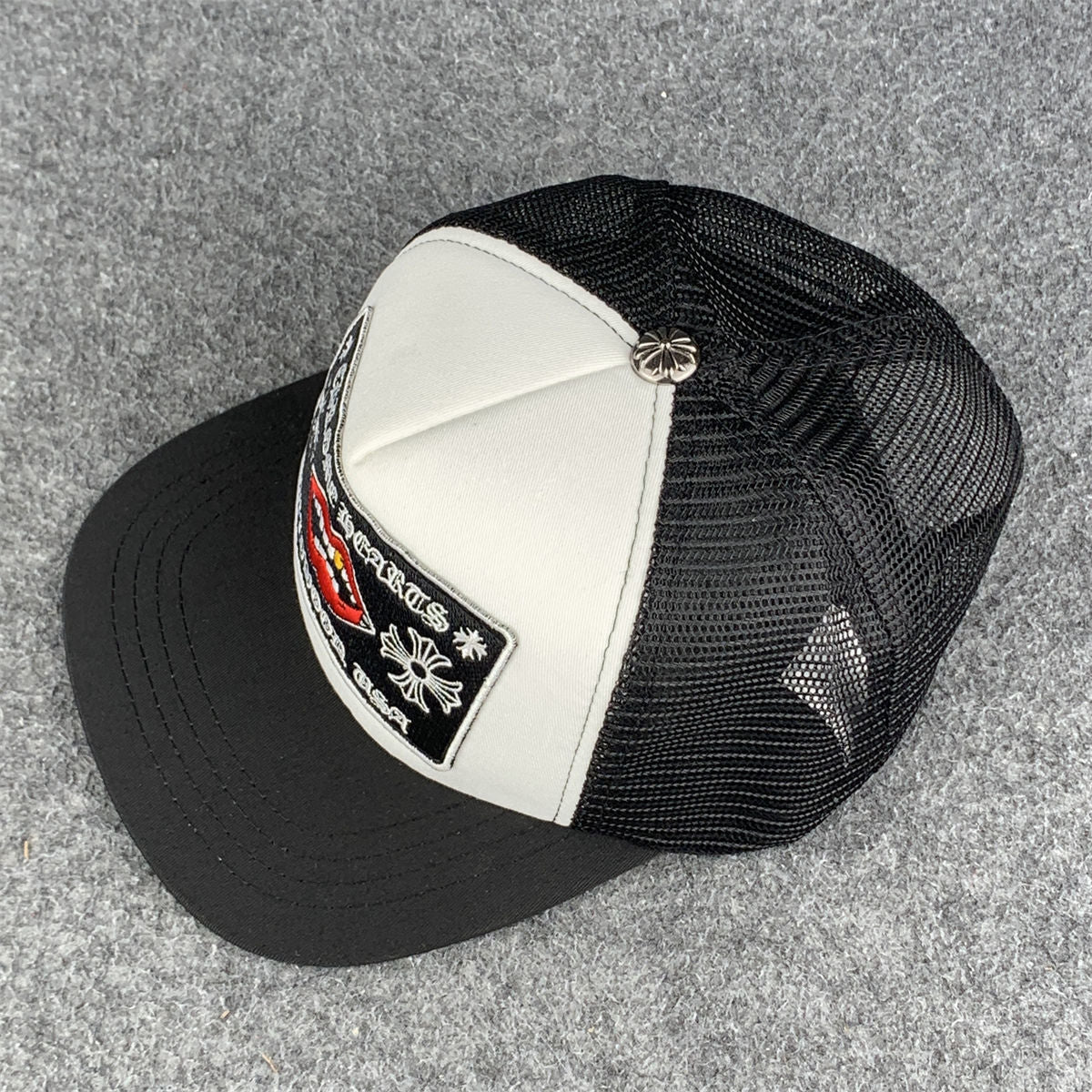 Chrome Hearts Chomper Hollywood Trucker Hat ‘Black/White’