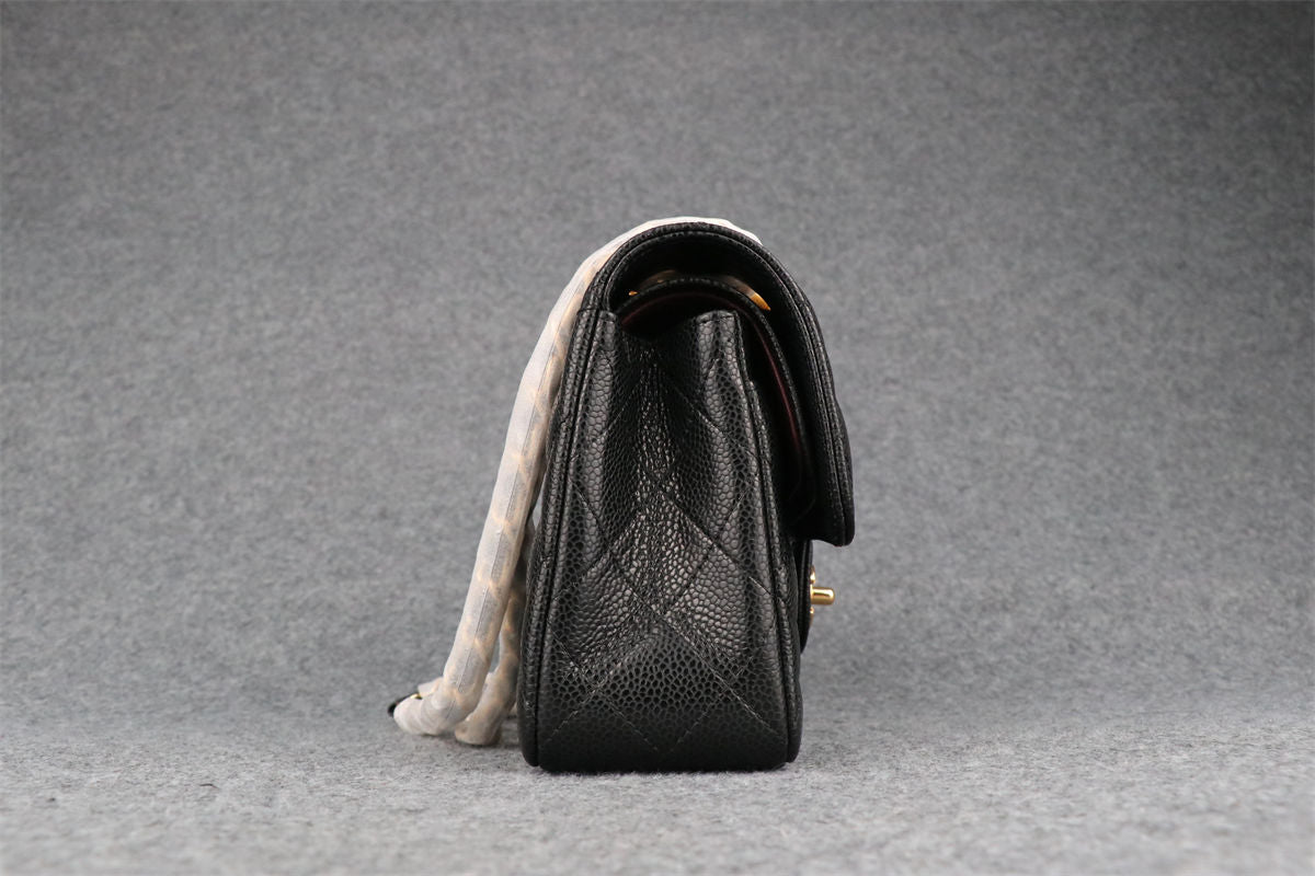 CC Small Classic Flap Bag Black Caviar