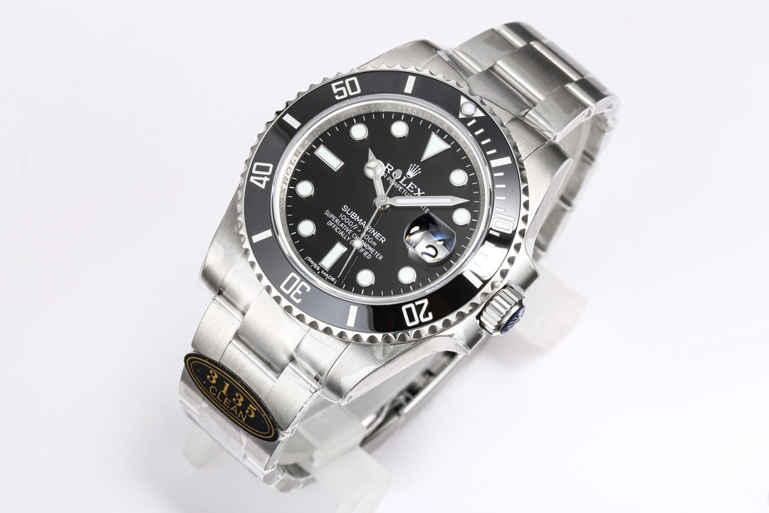 Black & Stainless Steel Sub 41MM Watch