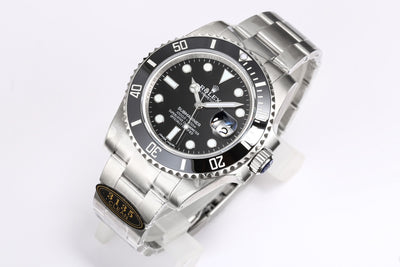 Black & Stainless Steel Sub 41MM Watch