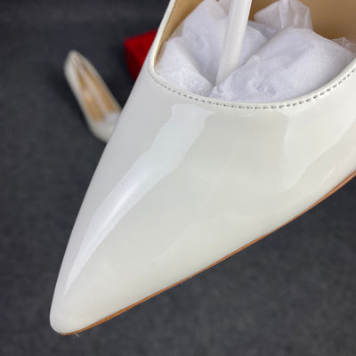 CL So Kate Pump  ‘White’ Patent Leather'