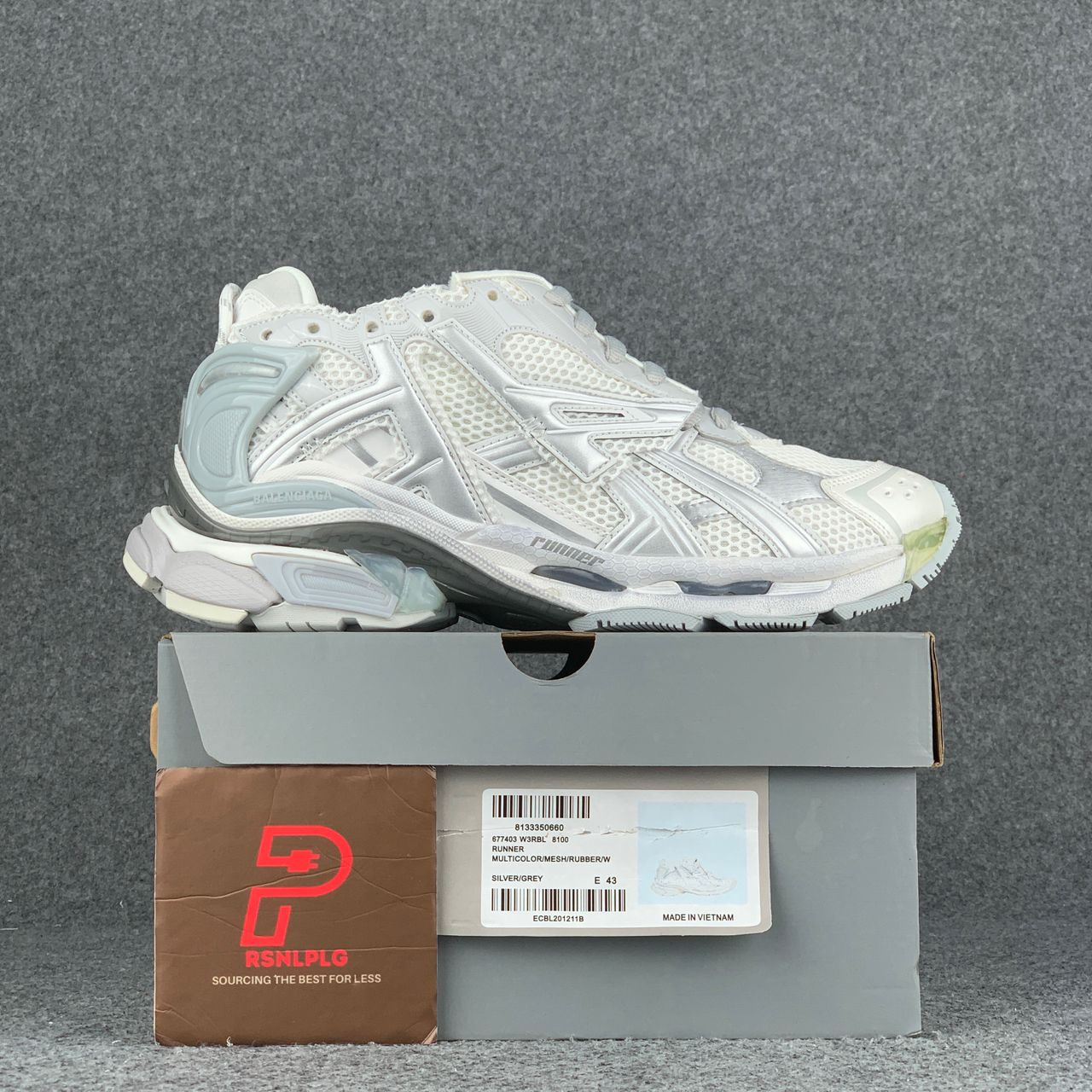 Balenciaga Wmns Runner Sneaker 'White Silver'