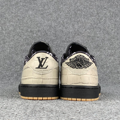 Custom Air Jordan 1 Low LV OG “Crocodile/Shadow”