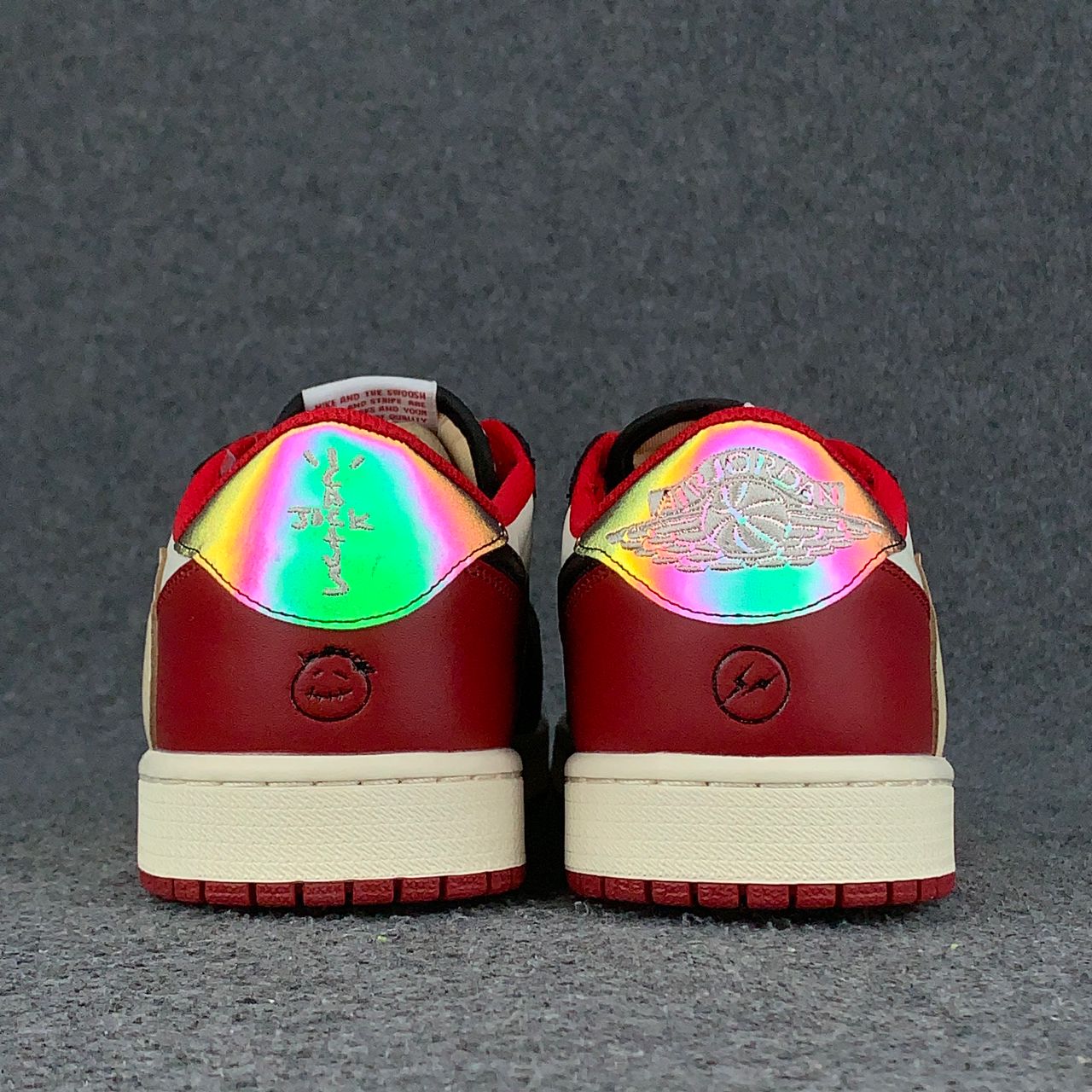 (CUSTOM) Air JORDAN 1 LOW 'BLACK RED'
