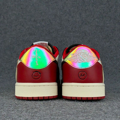 (CUSTOM) Air JORDAN 1 LOW 'BLACK RED'