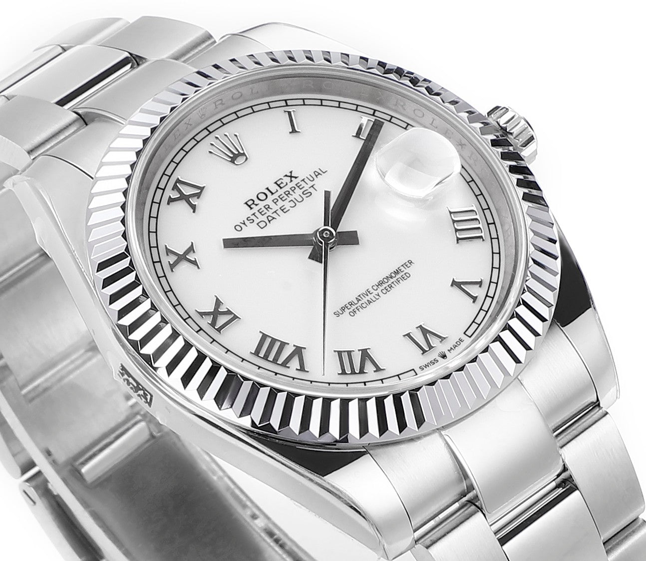 Steel & White 41MM Watch