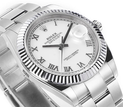 Steel & White 41MM Watch