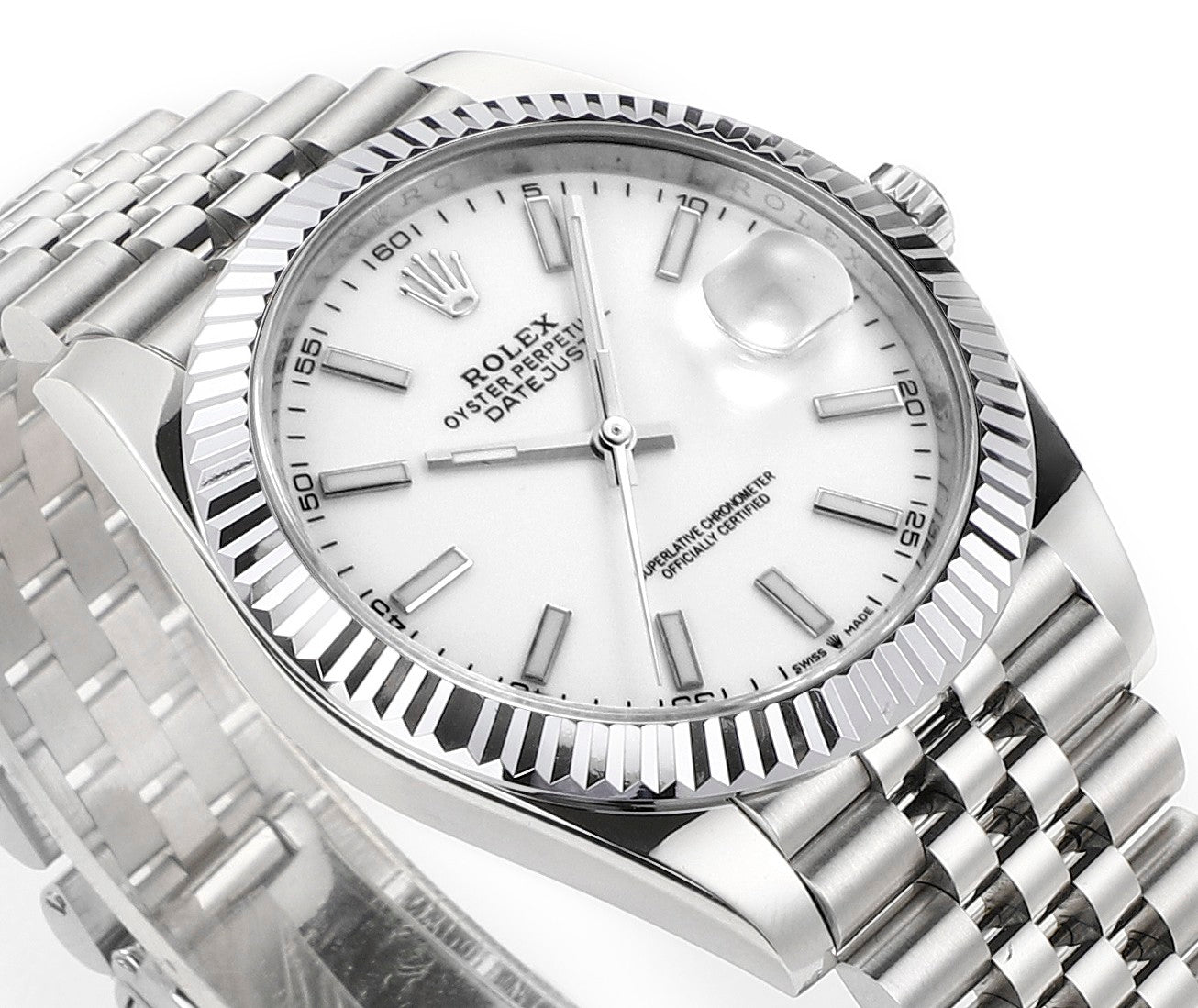 Stainless Steel & White 41MM Watch