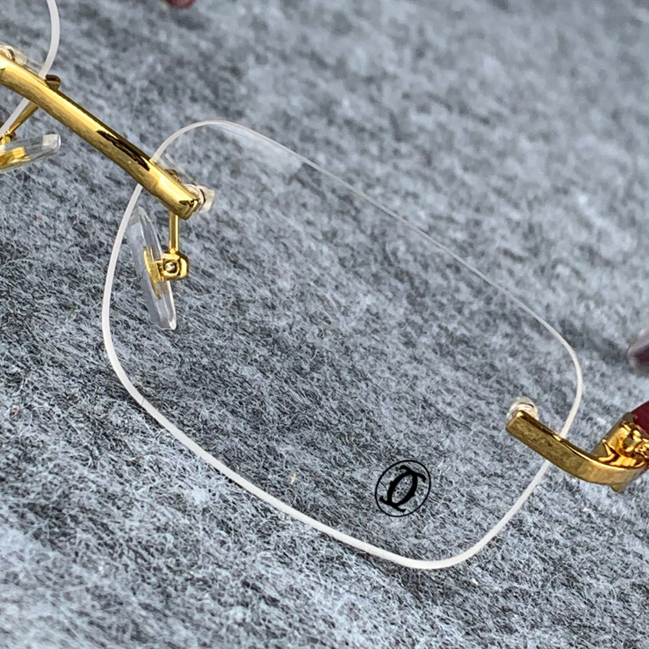 CT0052O Gold Rimless Eyeglasses with Wood Temples – Prsnlplg