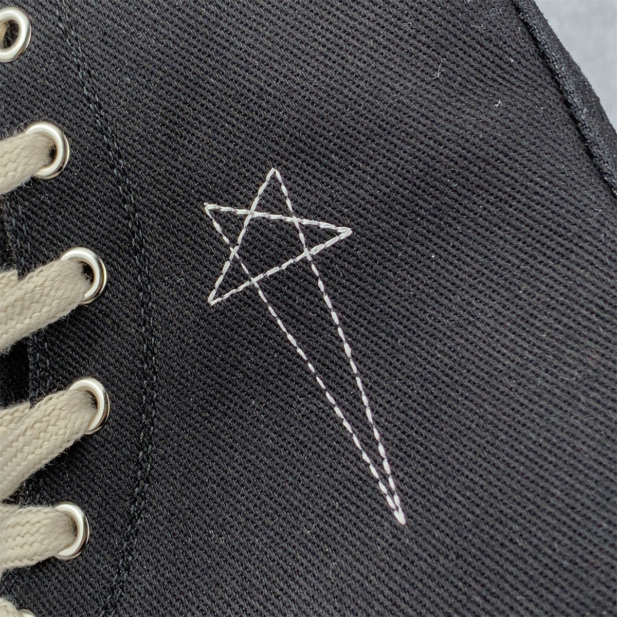 Rick Owens Wmns EDFU DRKSHDW Pentagram Embroidery Abstract High 'Black Milk'