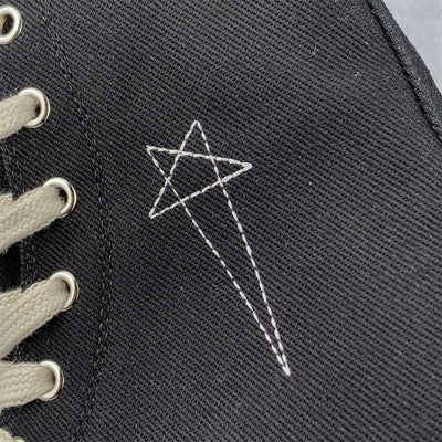Rick Owens Wmns EDFU DRKSHDW Pentagram Embroidery Abstract High 'Black Milk'