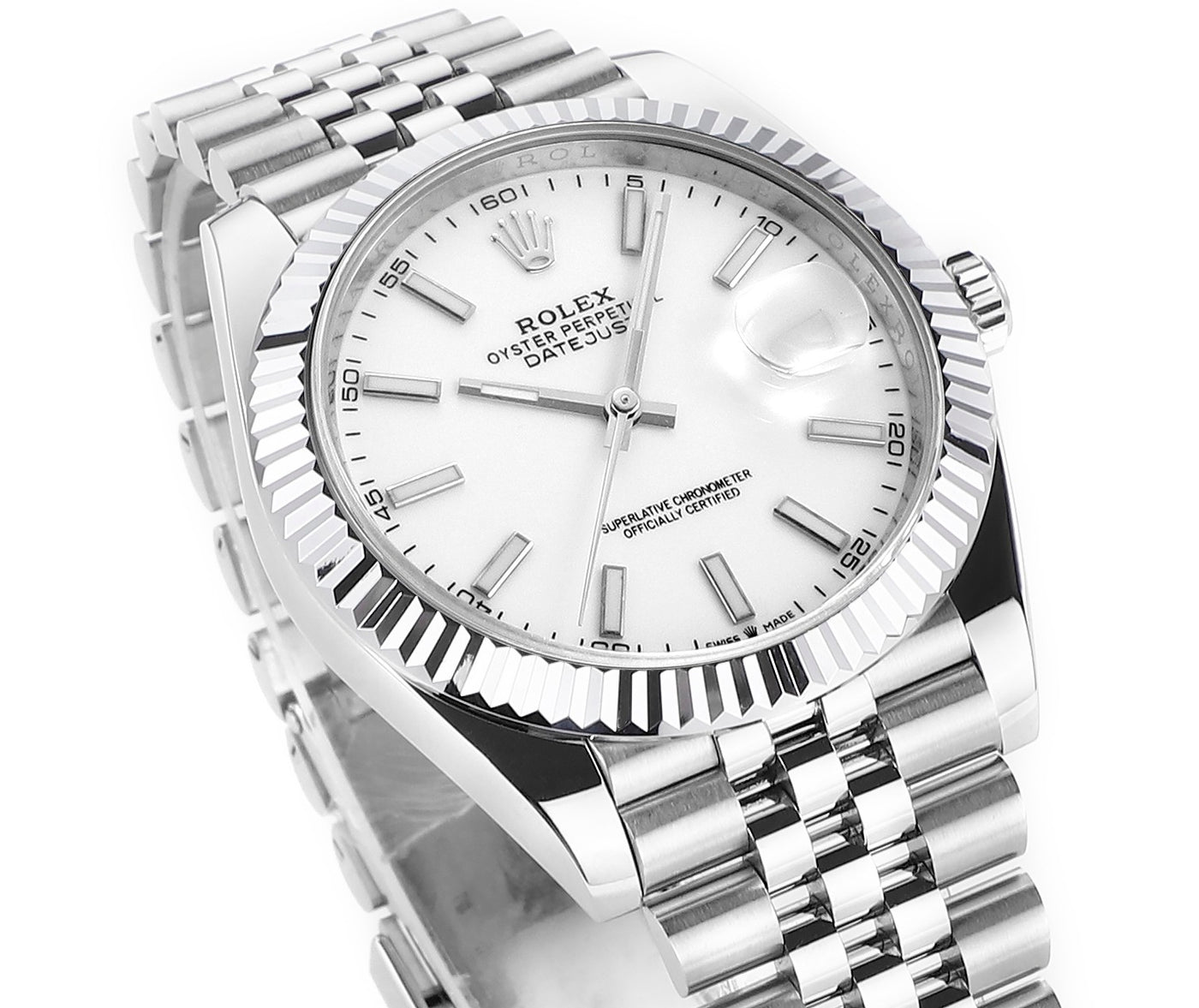 Stainless Steel & White 41MM Watch