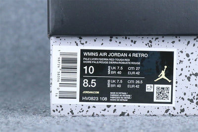 (Early Look) Air Jordan 4 Retro “Pale Ivory / Sierra Red”