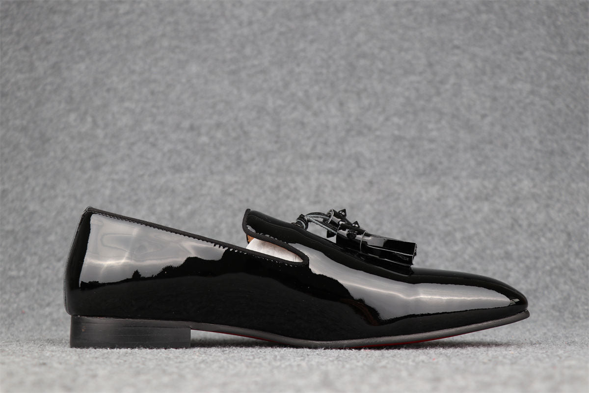 CL Dandelion Tassel Loafers ‘Black Patent Leather'