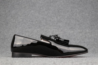 CL Dandelion Tassel Loafers ‘Black Patent Leather'