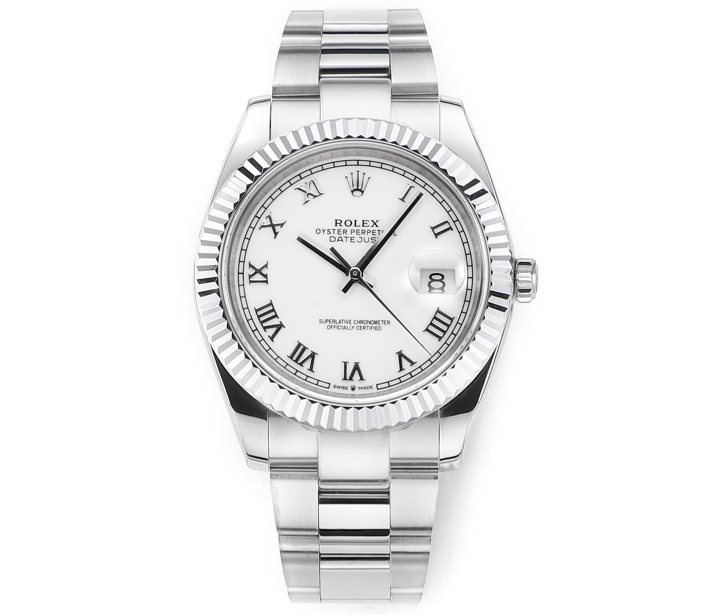 Steel & White 41MM Watch