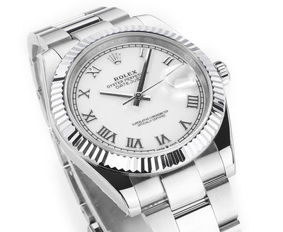 Steel & White 41MM Watch