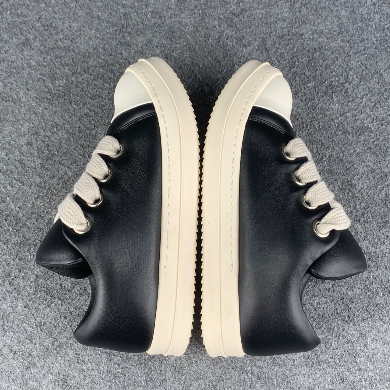 Rick Owens Luxor Jumbo Lace Padded Low 'Black Milk'