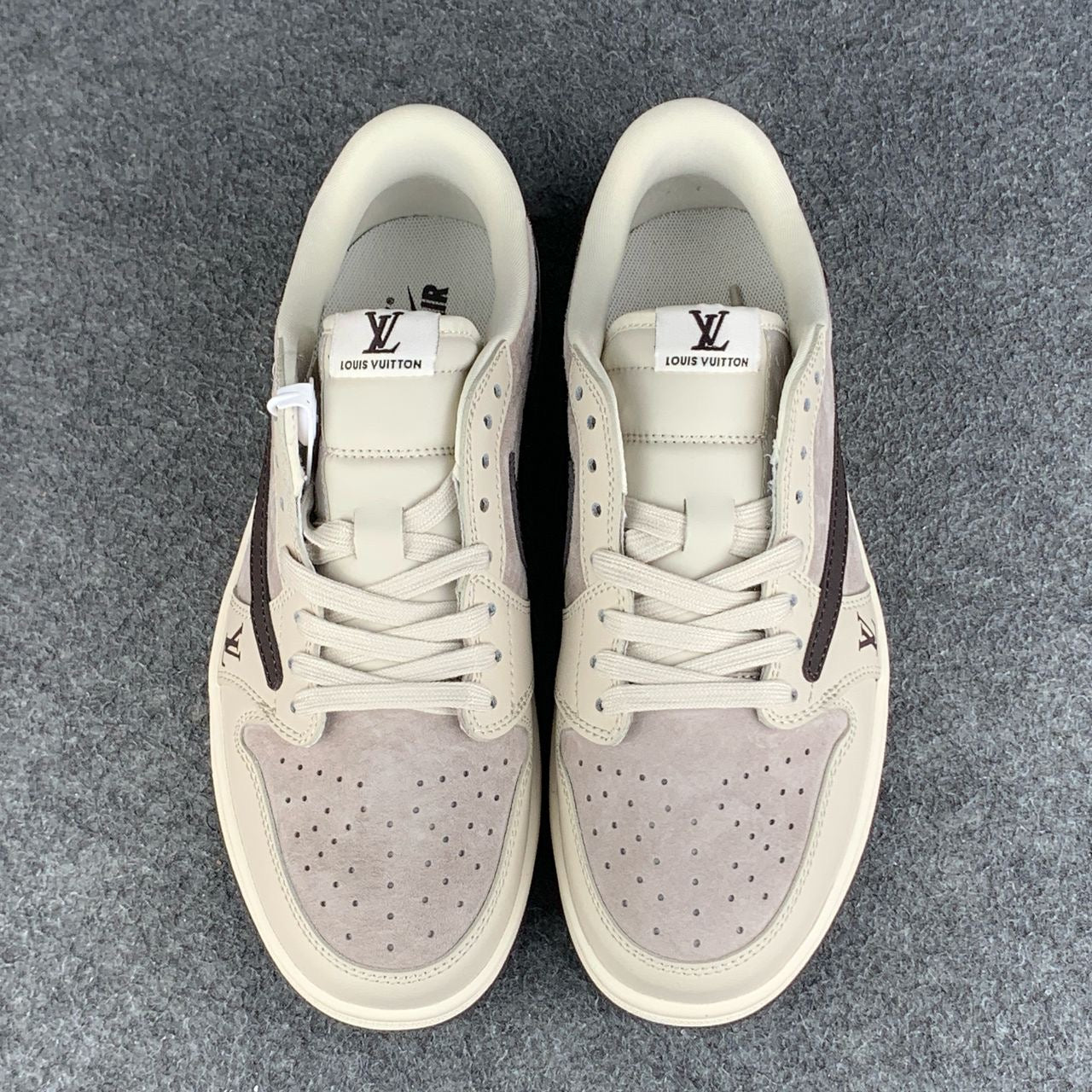 Custom LVT x Air Jordan 1 "Monogram Caramel Crisp"
