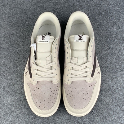 Custom LVT x Air Jordan 1 "Monogram Caramel Crisp"