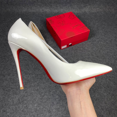 CL So Kate Pump  ‘White’ Patent Leather'