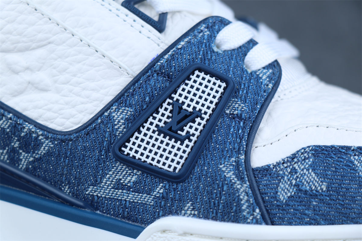 LVt Trainer Monogram Denim 'White Blue'