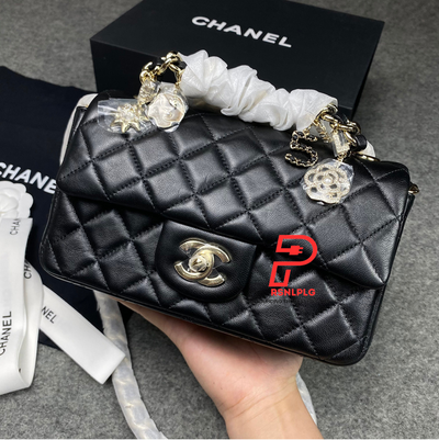 CC Coco Charms Flap Bag Black