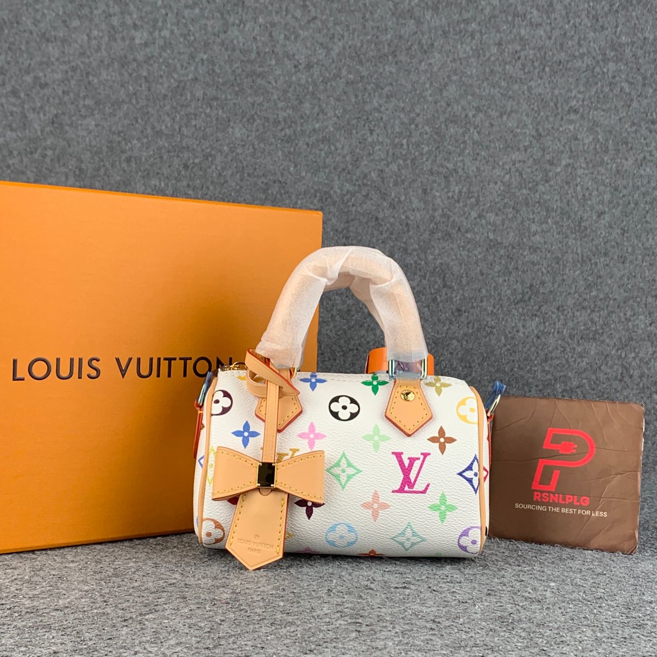 LV x Takashi Murakami Nano Speedy White Multicolored