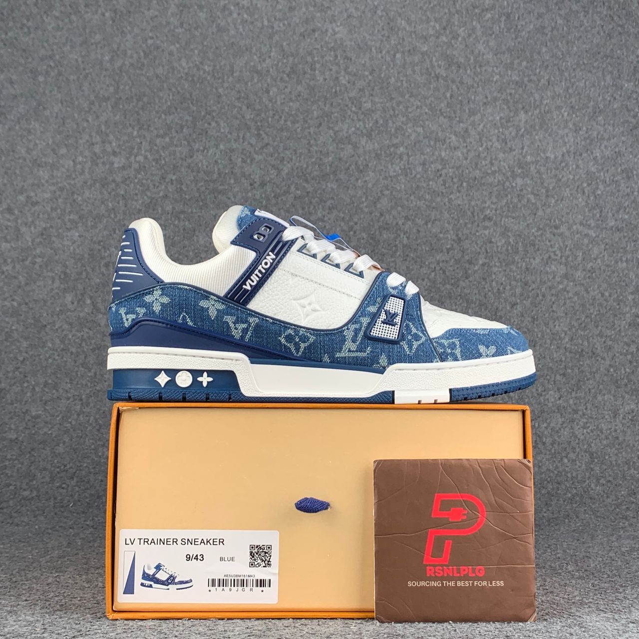 Baskets LVT Monogram Denim « Blanc Bleu »