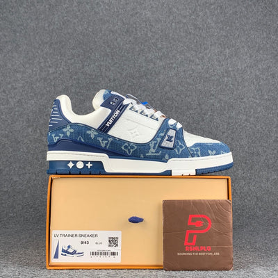 Baskets LVT Monogram Denim « Blanc Bleu »
