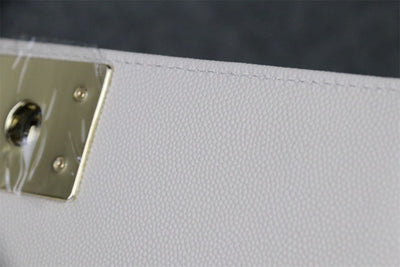 CC Boy Old Medium Flap Bag Off White Caviar Leather