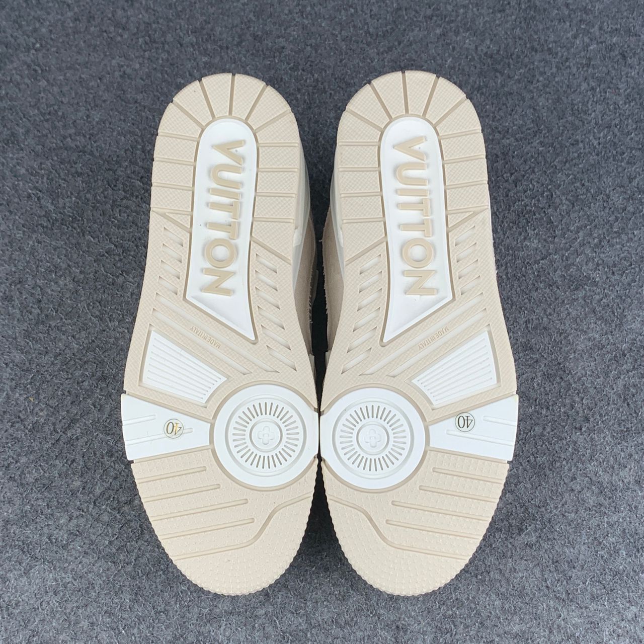 LV Trainer Beige Monogram Denim