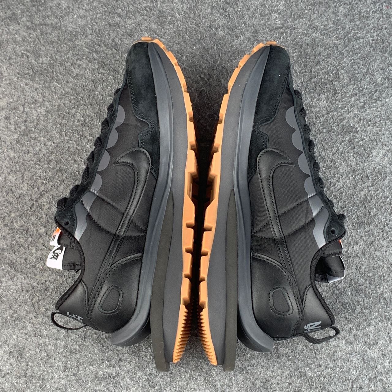 Sacai x VaporWaffle 'Black Gum'