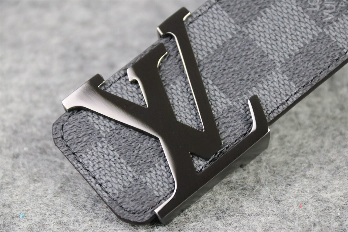 LV Initiales Damier Graphite Belt ‘Black Grey’